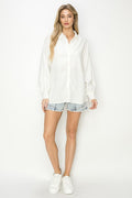 Clair Balloon Sleeve Linen Shirt