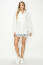 Clair Balloon Sleeve Linen Shirt