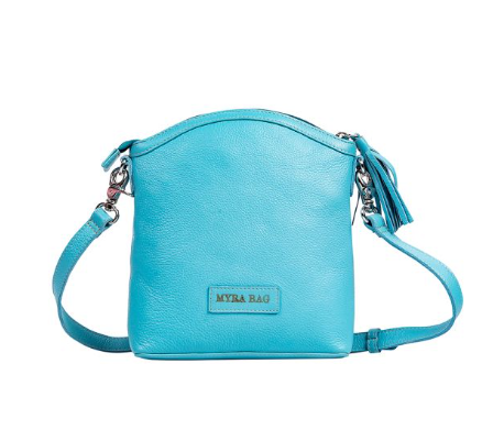 Clarendon Embossed Leather Bag in Blue