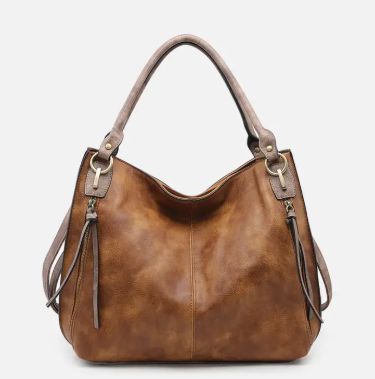 Jen & Co. -M1860DS Connar Distressed Side Pocket Tote