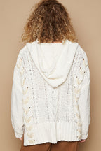V-neck balloon sleeve tie detail solid Sweater