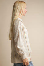 Elise Oversized Waffle Knit Casual Top