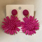 Daisy Raffia Earrings