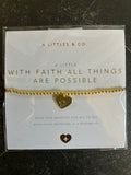"A Little" With Faith All Things are Possible Bracelet