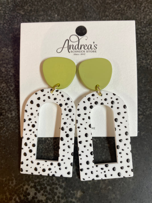 White Floral Dangle Earrings