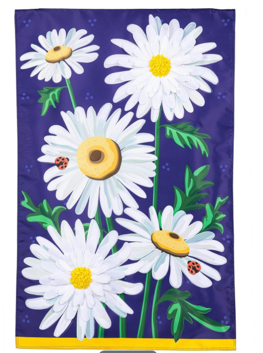 Daisy Days Applique Flag