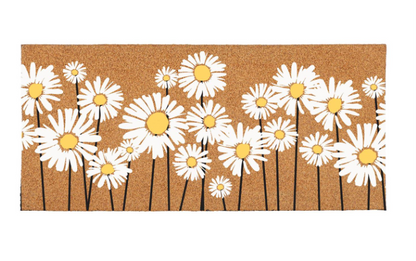 Daisy Scape Flocked Coir Sassafras Switch Mat, 22"x10"