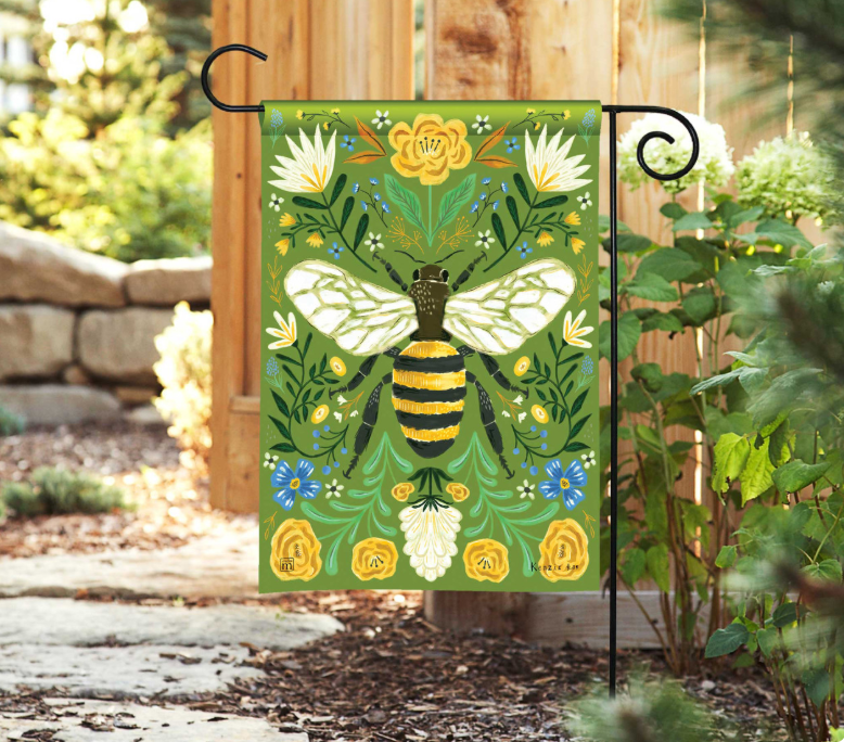 Deco Bee Garden Flag