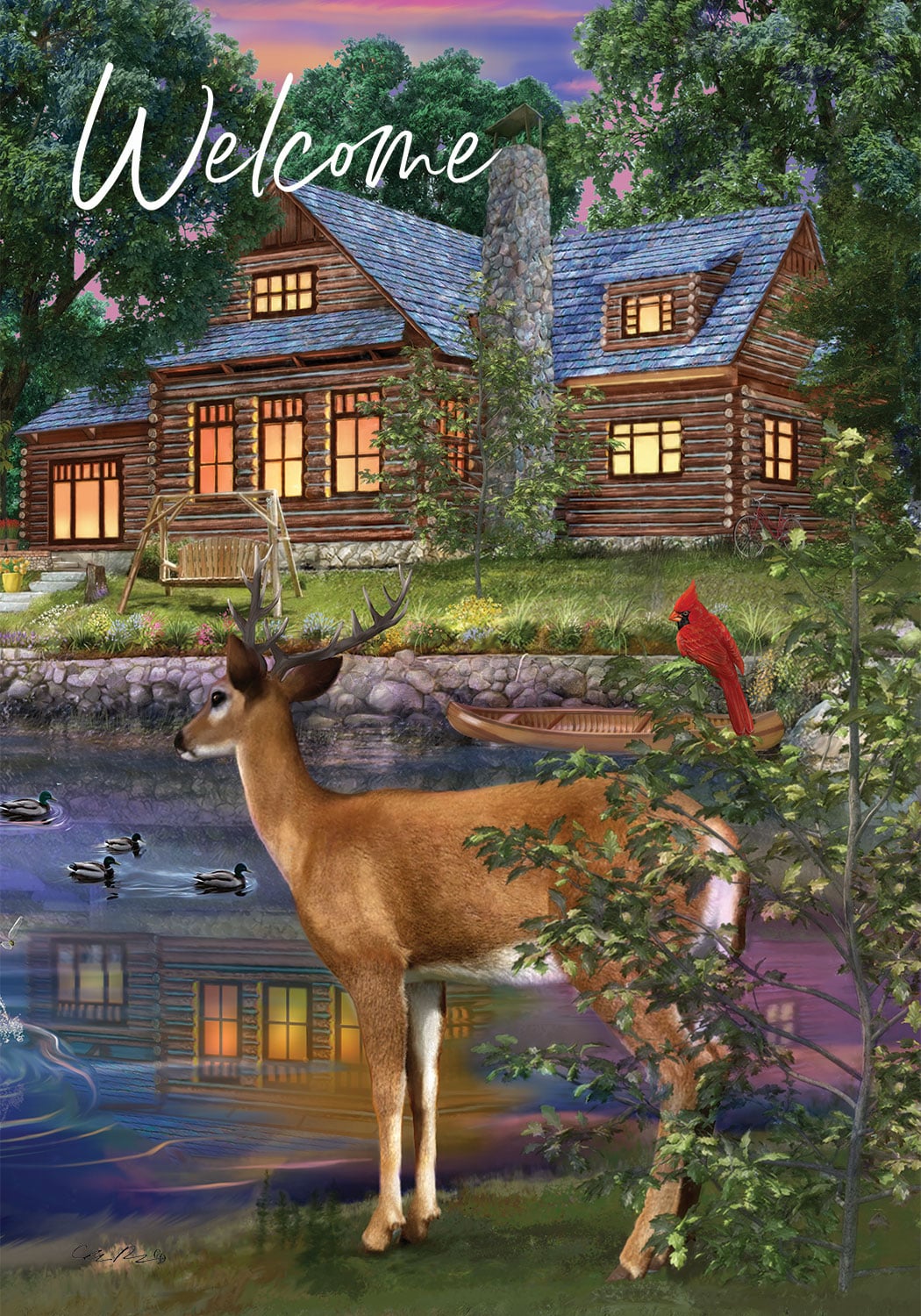Deer Cabin Flag