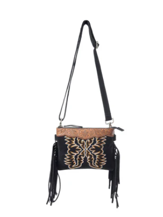 Desert Wing Crossbody Bag In Black - Single