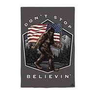 Don't Stop Believin' Suede Flag