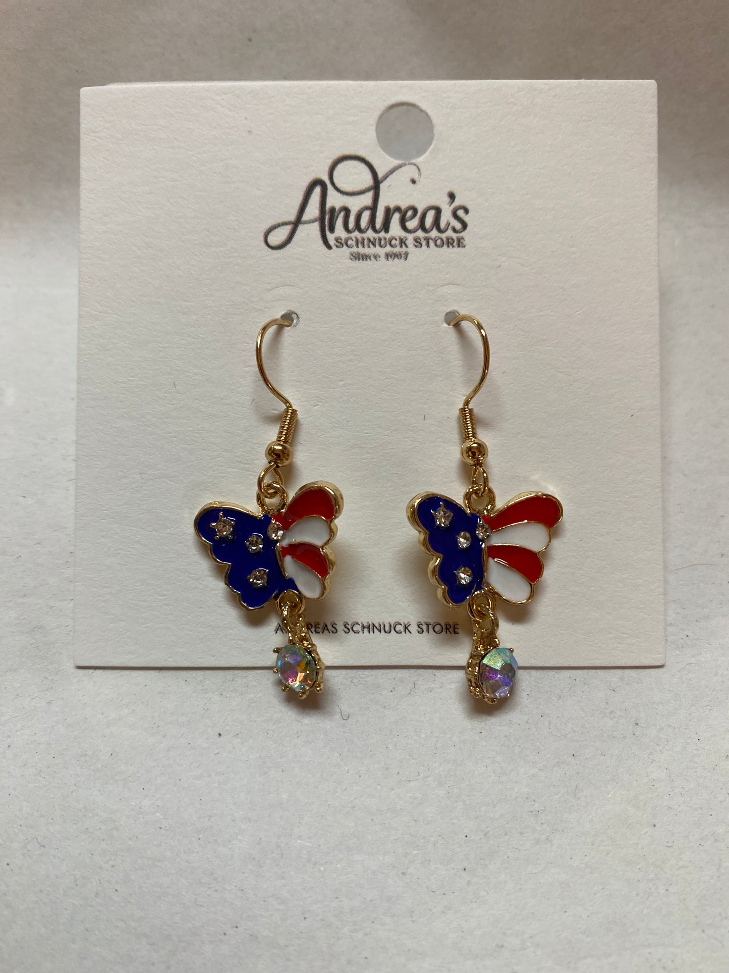 Patriotic Butterfly Earrings