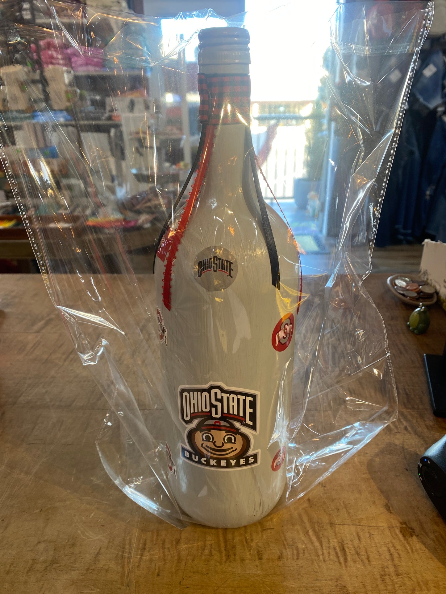 Ohio State Wine Bottle