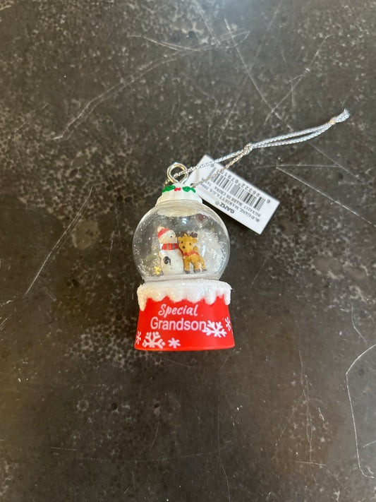 Special Grandson Mini Snow Globe Ornament