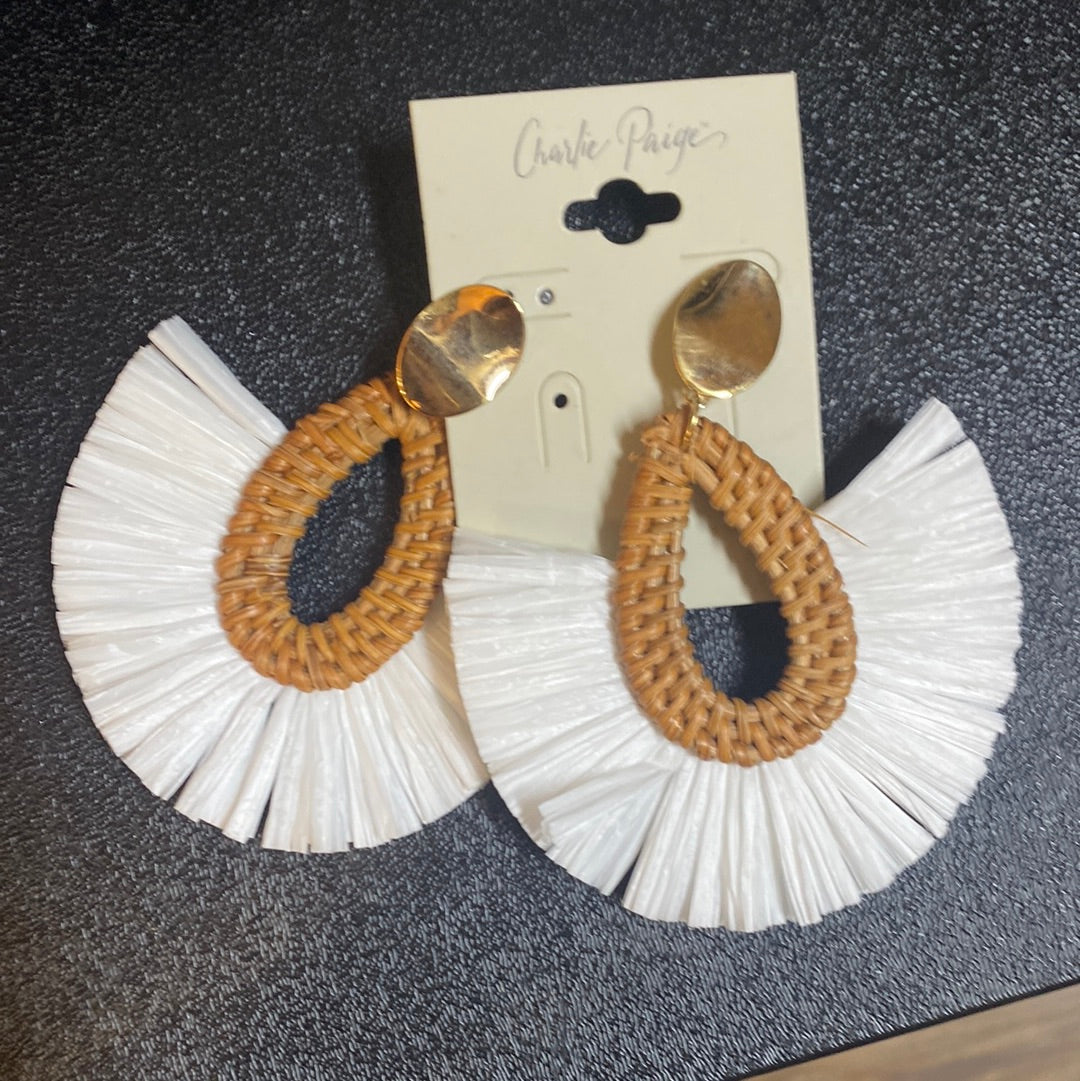 Charlie Paige Raffia Earrings