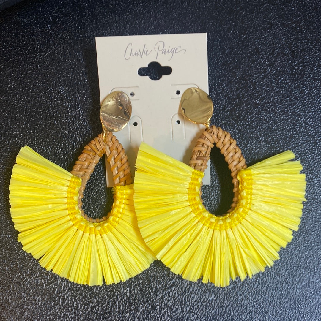Charlie Paige Raffia Earrings