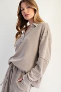 Easel Textured Thermal Washed Pullover
