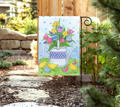 Easter Bouquet Chicks Garden Flag