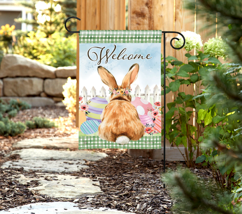 Easter Bunny Garden Flag