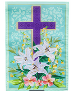 Easter Cross Applique Flag