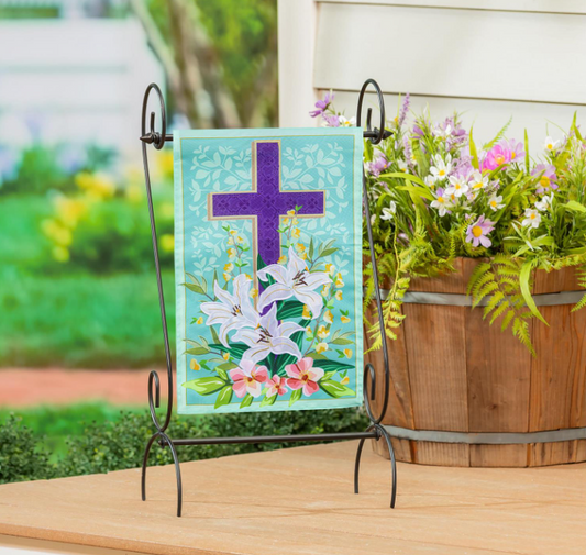 Easter Cross Applique Flag