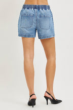 America Elastic Band Slouchy Star Patched Details