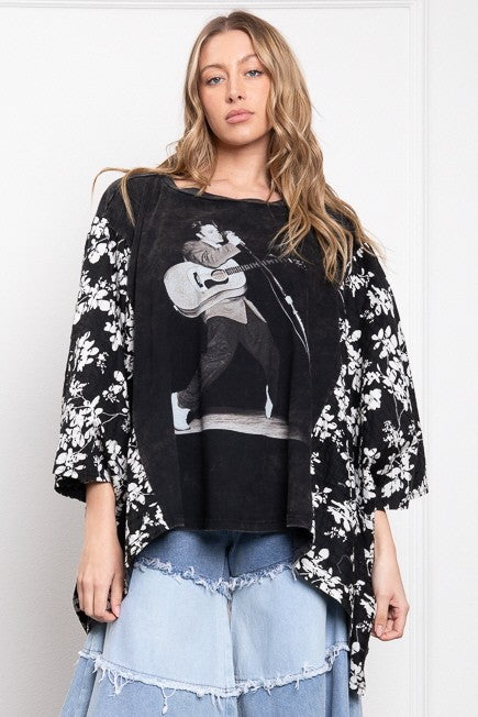 Elvis Poncho Sleeve Top