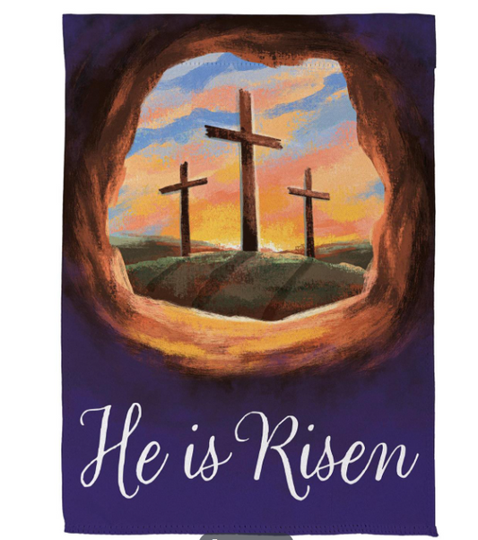 Empty Tomb Suede Flag
