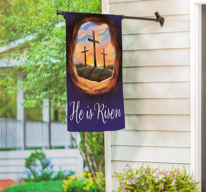 Empty Tomb Suede Flag
