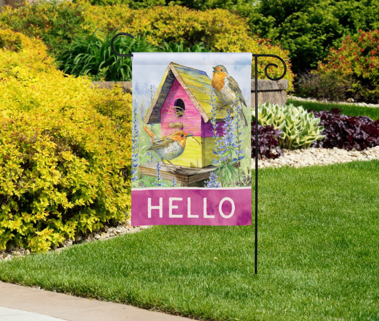 European Robins Garden Flag