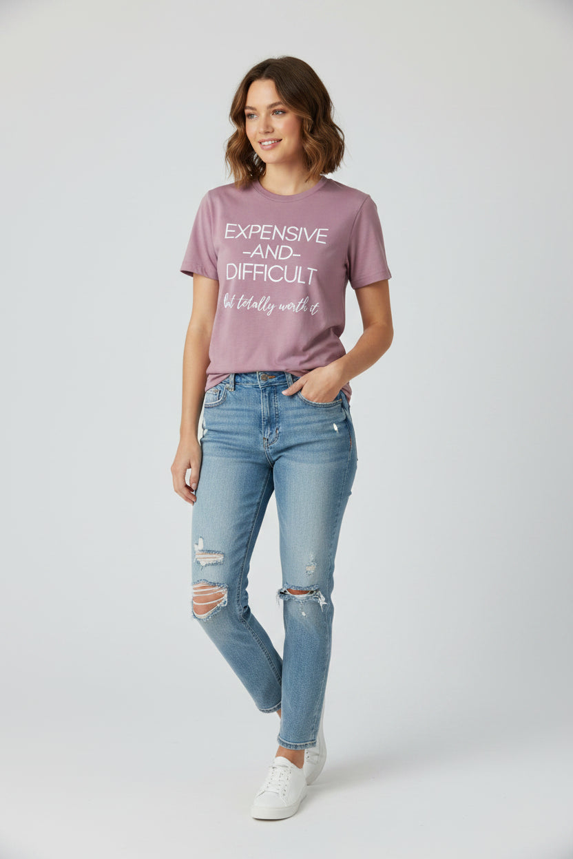Expensive and Difficult T-Shirt (Pink orchid)