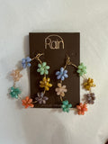 Multi Color Flower Earrings