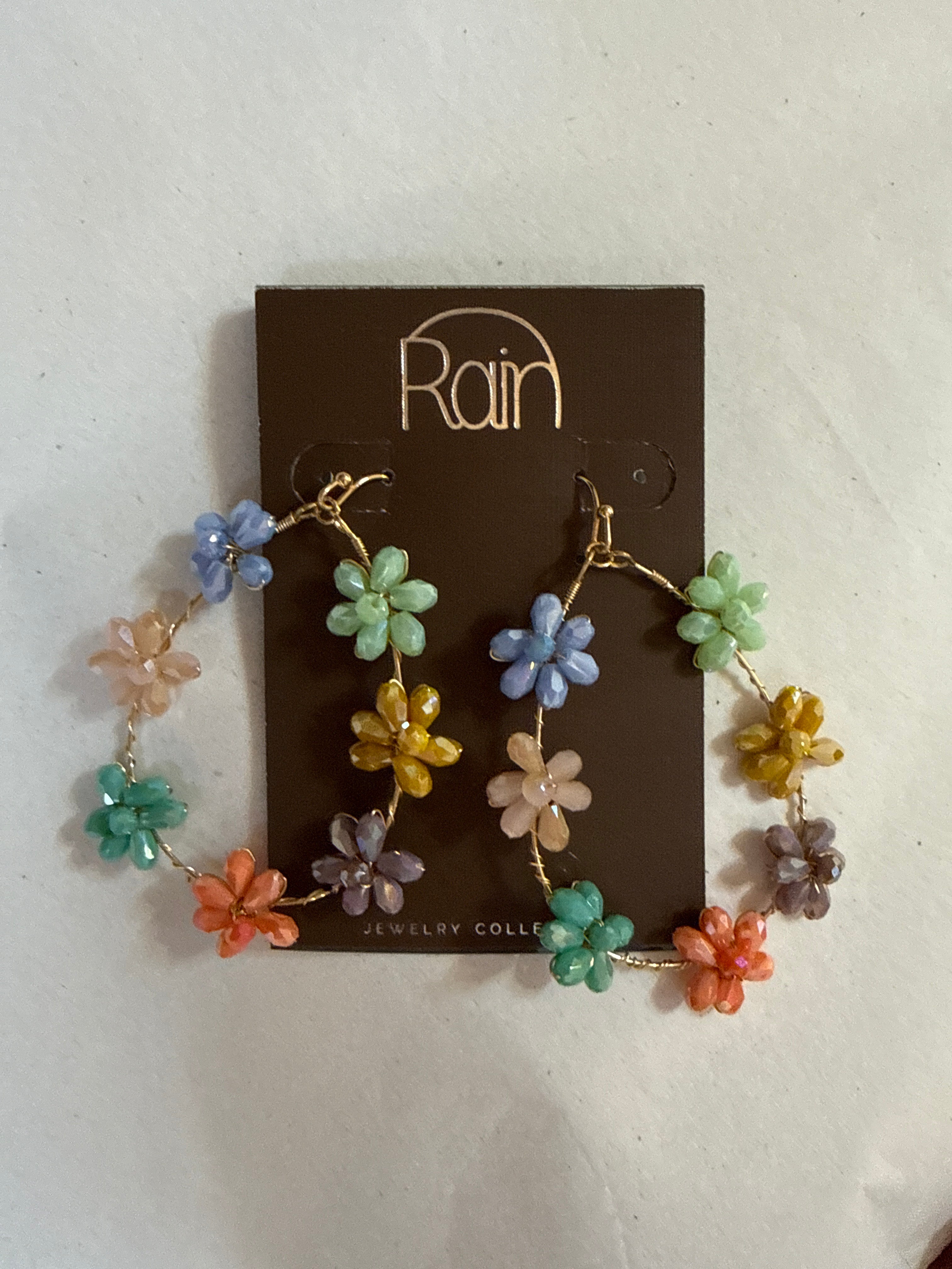 Multi Color Flower Earrings