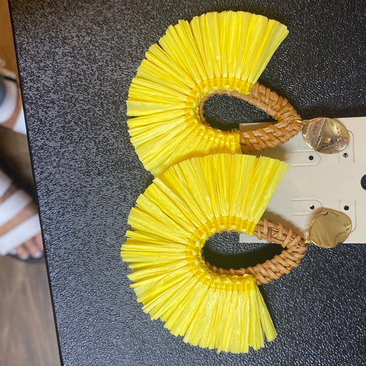 Charlie Paige Raffia Earrings