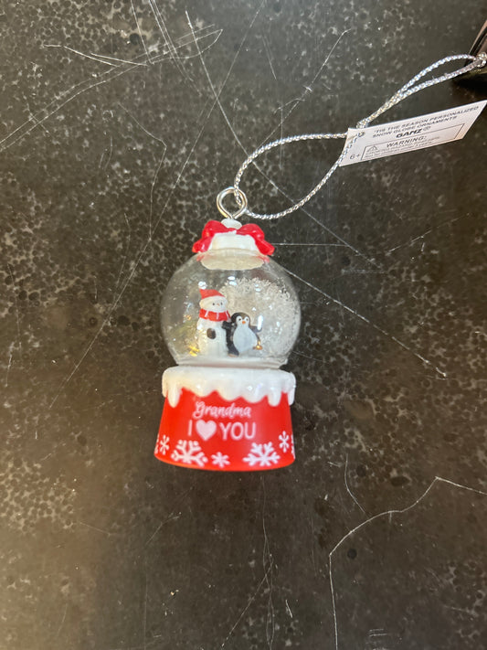 Grandma I 🤍 You  Mini Snow Globe Ornament