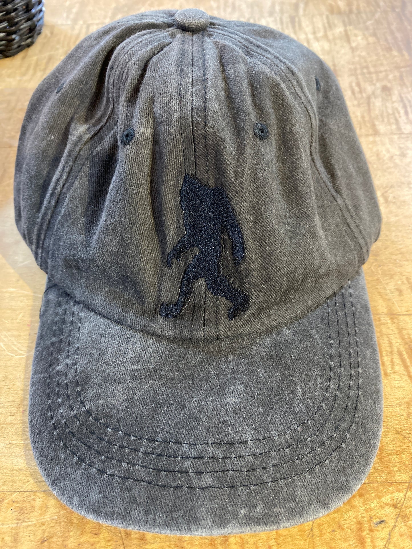 Sasquatch Black on Grey Baseball Hat