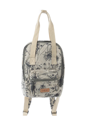 Fable Flora Cotton Backpack in Earthy Sage