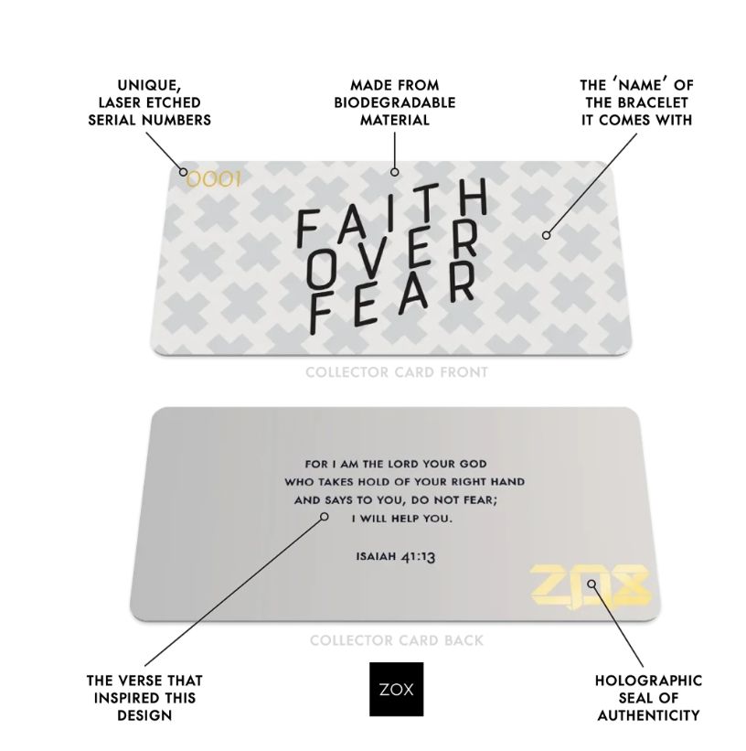 Faith Over Fear Bible Verse Bracelet