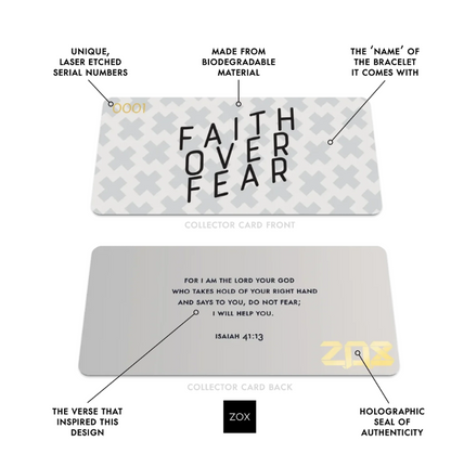 Faith Over Fear Bible Verse Bracelet