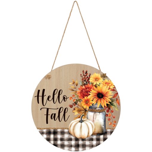Fall Floral Jar Door Decor