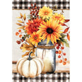 Fall Floral Jar Flag