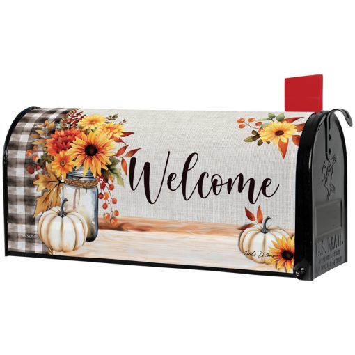 Fall Floral Jar Mailbox Cover