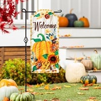 Fall Floral Pumpkin Everlasting Impressions Textile Décor