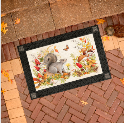 Fall Squirrel MatMate Door Mat