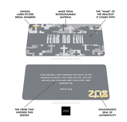 Fear No Evil Bible Verse Bracelet