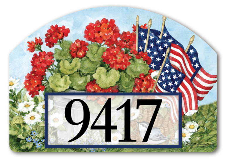 Flags and Flowers Yard DeSign