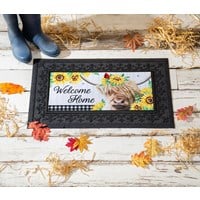Floral Highland Cow Sassafras Switch Mat