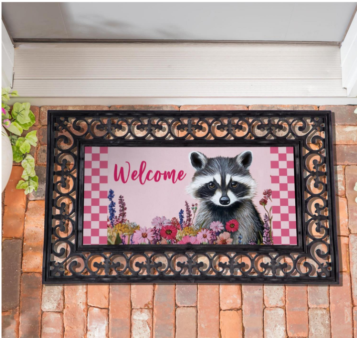 Floral Raccoon Sassafras Switch Mat
