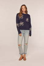 Flower Stitching Embroidered Detail Sweater