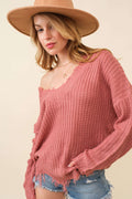 Frayed Neck Sweater